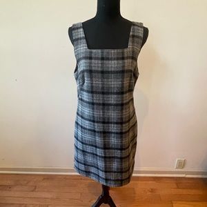 Old Navy Wool Black and White Plaid Dress Size 8